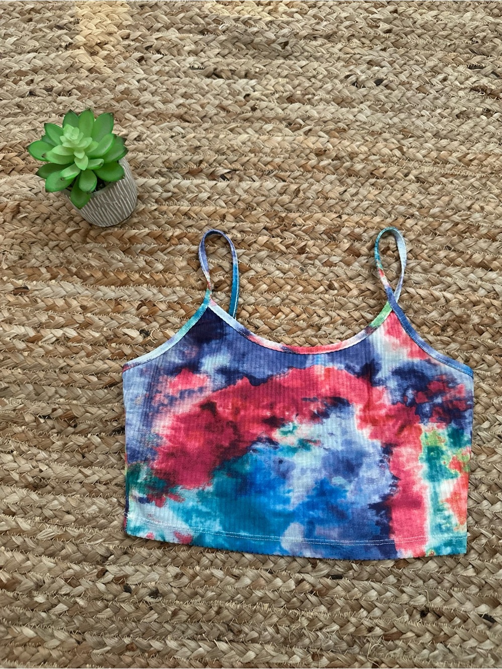 RAINBOW TIE DYE CROP TANK